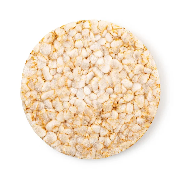 Рисовые Торты Вид Сверху Изолирован Белом Фоне — стоковое фото