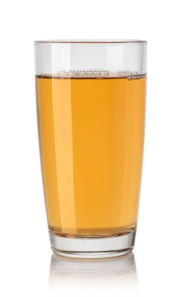 Bicchiere Succo Mela Isolato Sfondo Bianco Con Percorso Ritaglio — Foto Stock
