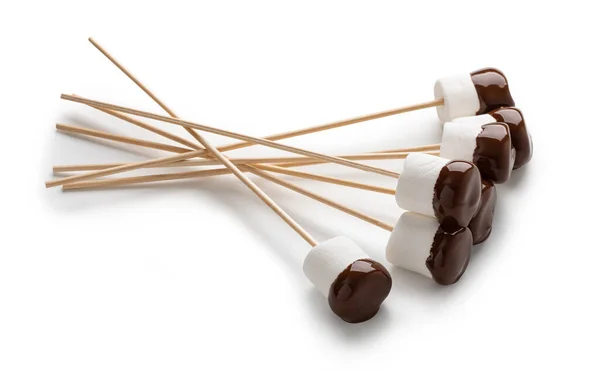 Köstliche Marshmallows Isoliert Auf Weißem Hintergrund — Stockfoto