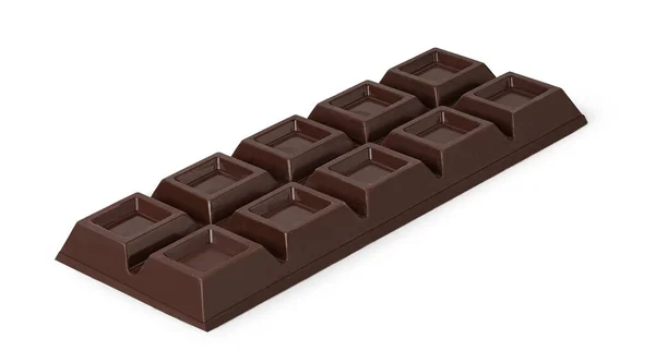 Närbild Chokladkaka Isolerad Vit Bakgrund Med Klippning Väg — Stockfoto