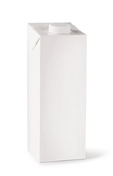 Pacote de caixa branca de leite — Fotografia de Stock