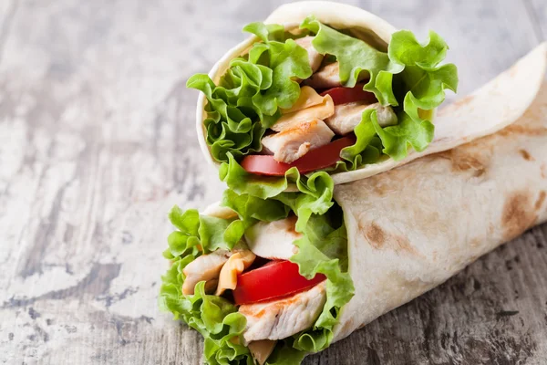 Tortilla wrap, fajita — Stock Photo, Image