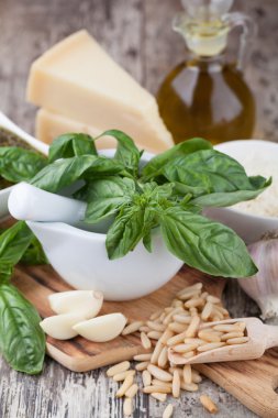 Pesto yapmak için malzemeler