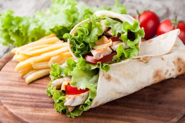 Tortilla wrap, fajita — Stock Photo, Image