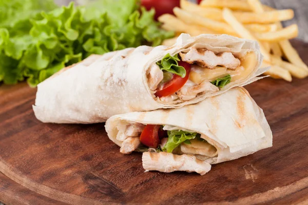 Tortilla wrap, fajita — Stockfoto