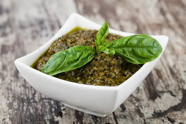 Basil pesto sauce — Stock Photo, Image