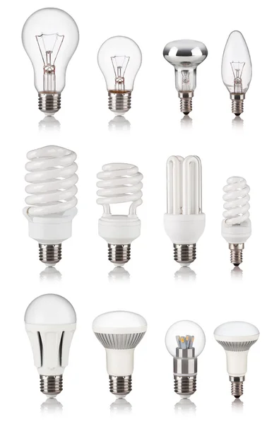 Set of different light bulbs — Stock Photo, Image