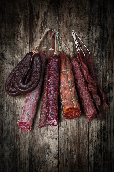 Salsicce di salame — Foto Stock