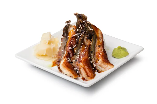 Gerookte paling sashimi — Stockfoto