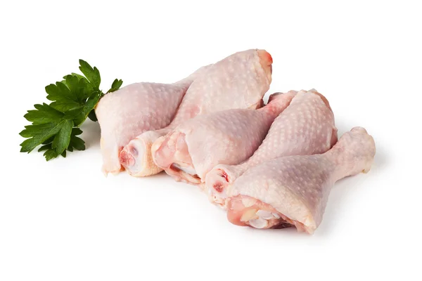 Trozos de carne de pollo cruda — Foto de Stock