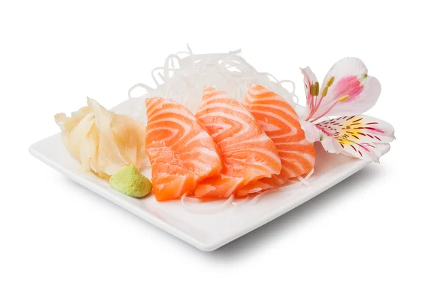 Zalm sashim — Stockfoto