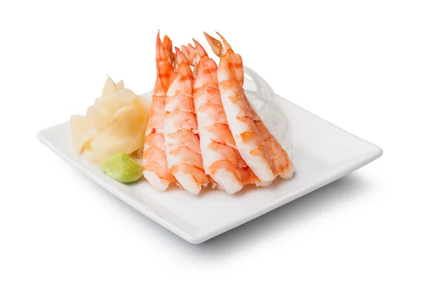 Garnalen sashimi — Stockfoto
