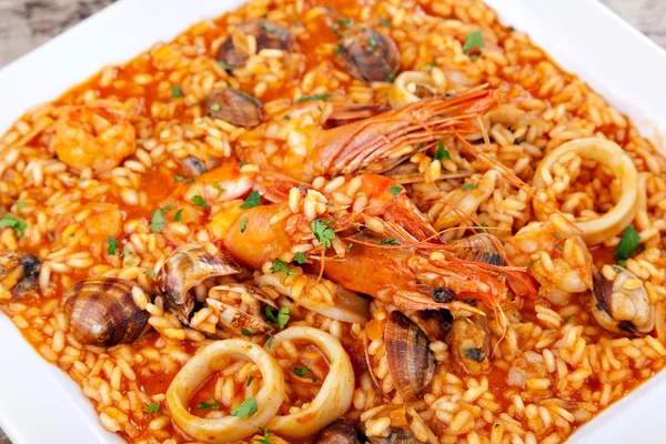 Spansk paella — Stockfoto