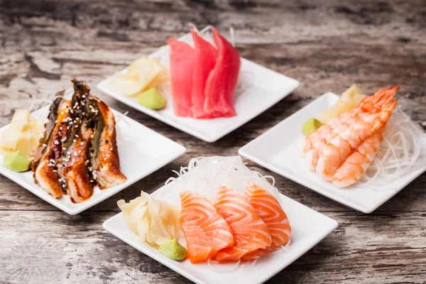 Delicioso sashimi misto — Fotografia de Stock