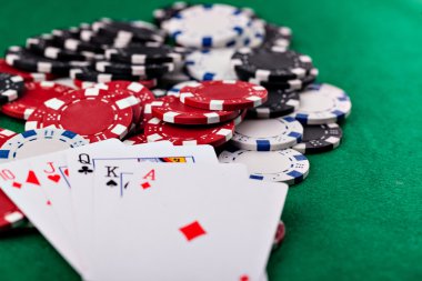 Poker fişleri. fotoğrafı kapatın