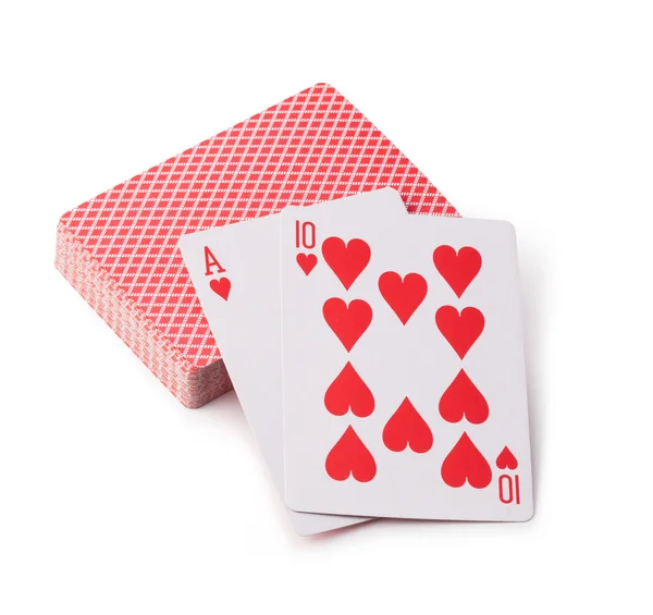Παίζουν χαρτιά. κοντινό πλάνο φωτογραφία — Φωτογραφία Αρχείου