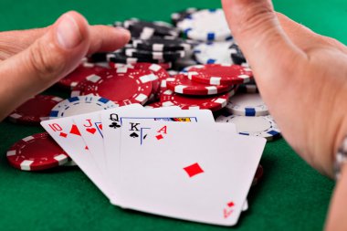 Poker fişleri. fotoğrafı kapatın