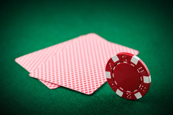 Poker chips. Close-up foto — Stockfoto