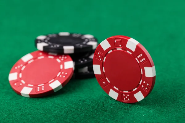 Casinofiches. Close-up foto — Stockfoto