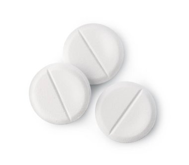 Tıbbi tedaviler ve ilaç tedavisi için beyaz yuvarlak haplar