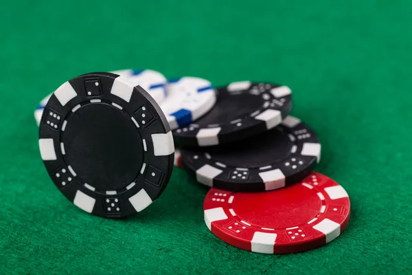 Casinofiches. Close-up foto — Stockfoto