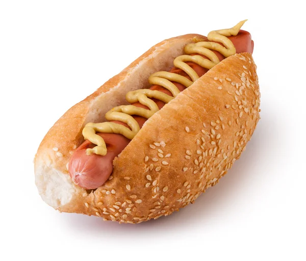 Hot dog. közelről fotó — Stock Fotó