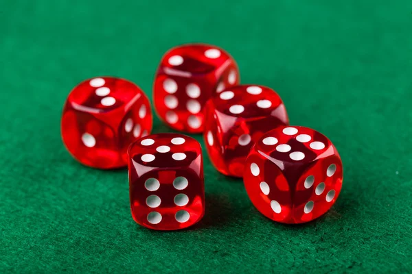 Red dice. close up photo — Stock Photo, Image