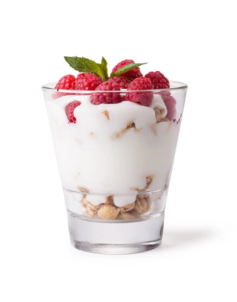 Joghurtos müzli és bogyók — Stock Fotó