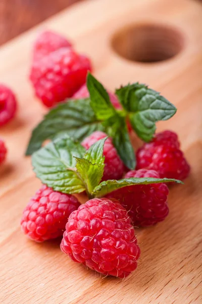 Des framboises. close up Photo — Photo