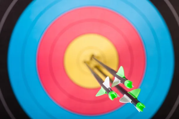 Arrows in archery target — Stock Photo, Image