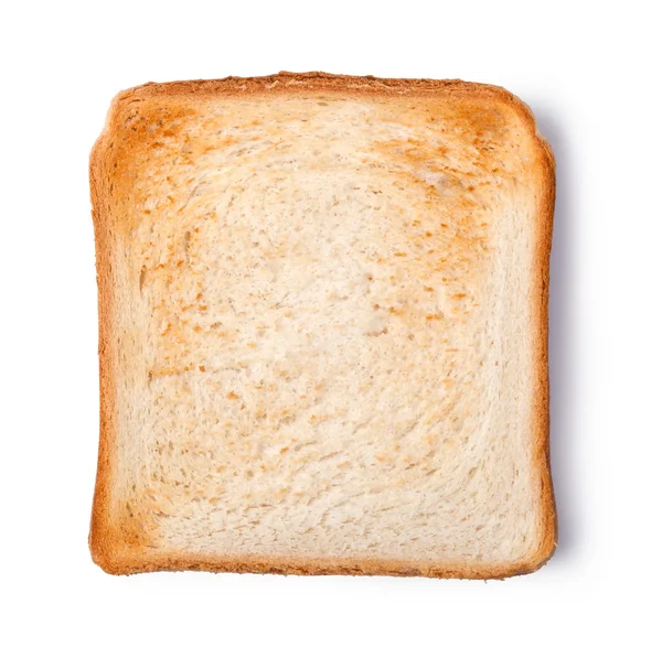 Pão torrado isolado sobre fundo branco — Fotografia de Stock