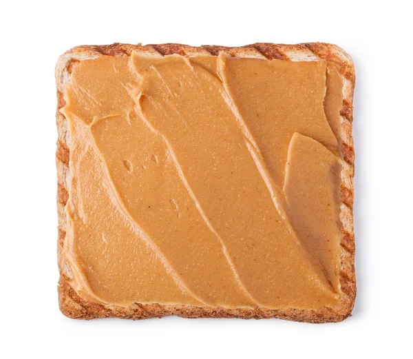 Toast with peanut butter — Stock Photo, Image