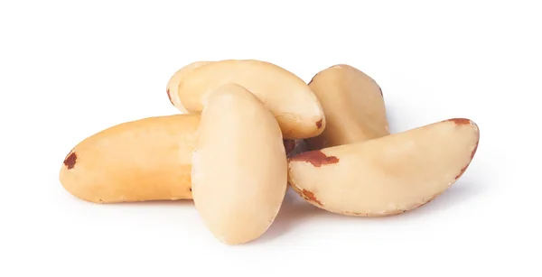 Brazil nuts  on a white background — Stock Photo, Image