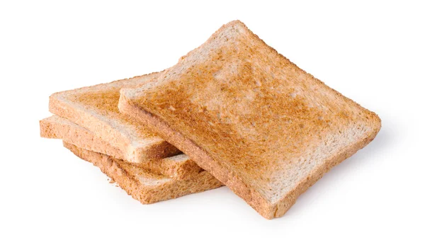 Toastbrot isoliert auf weißem Hintergrund — Stockfoto