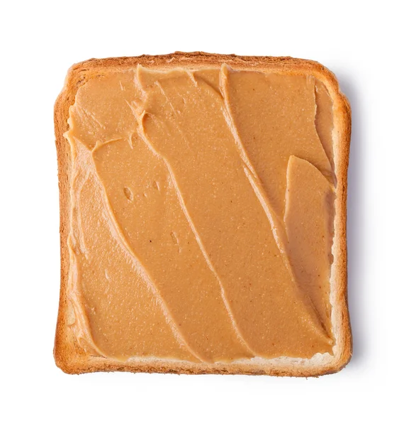 Toast med jordnötssmör — Stockfoto