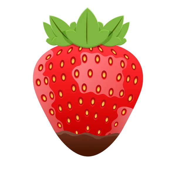 Φράουλα, με σοκολάτα εικονίδιο — Διανυσματικό Αρχείο