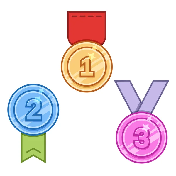 Conjunto de medallas vectoriales — Vector de stock