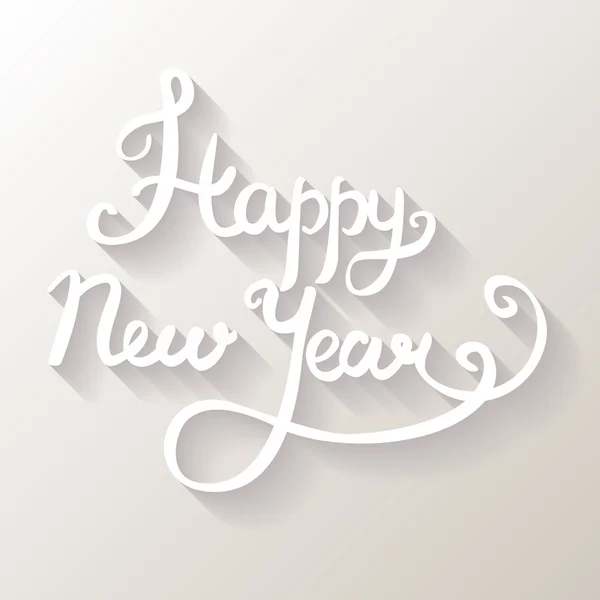 Šťastný nový rok ruku, nápisy — Stockový vektor