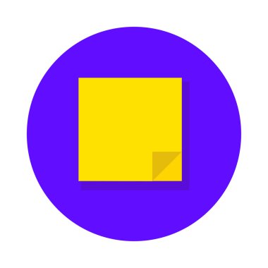 Düz sarı etiket simgesi