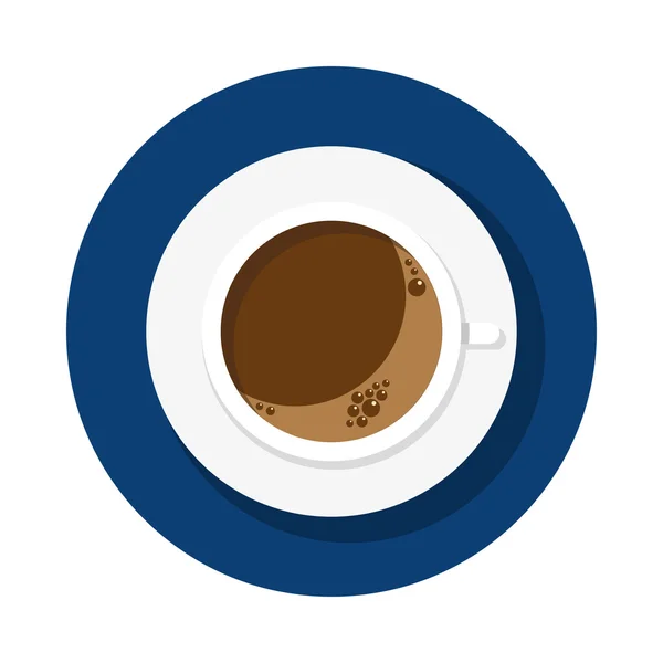 Taza plana de icono de café — Vector de stock