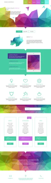 ランディング ページの web テンプレート — ストックベクタ