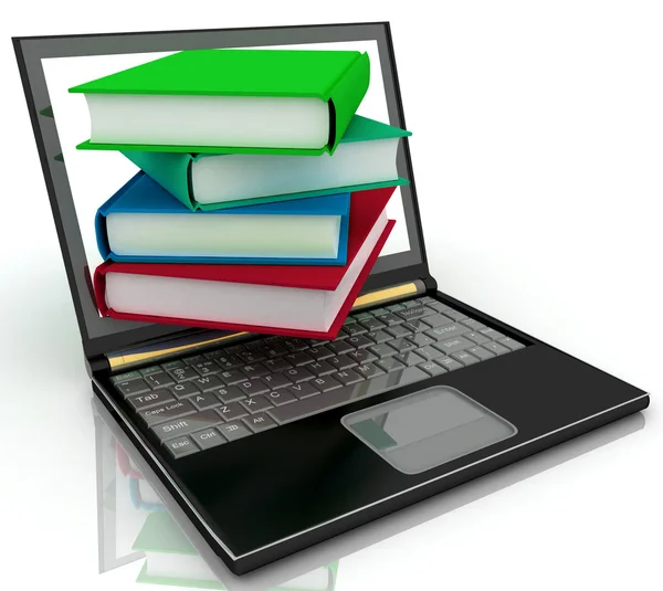 Books from your laptop — Stock Photo, Image