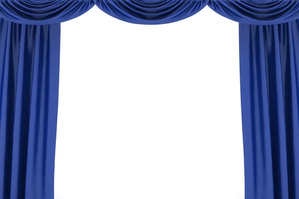 Cortina de palco de seda azul no teatro Fotos De Bancos De Imagens