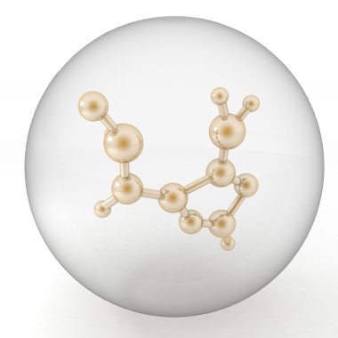 Molekül ile şeffaf topun