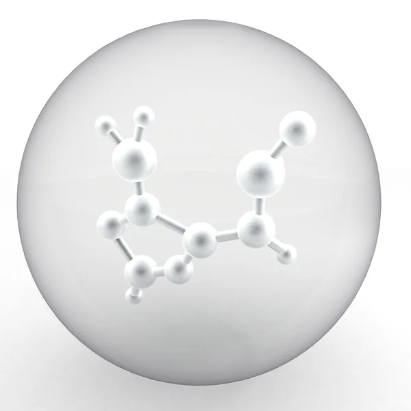 Прозора куля з молекулою Стокова Картинка