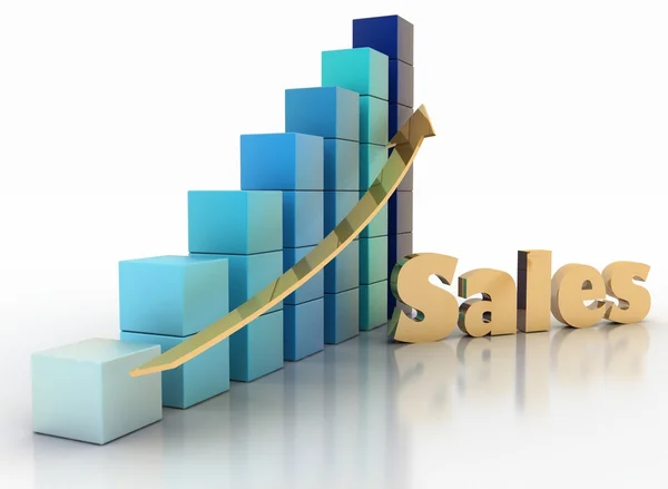 Sales growth chart. — Stock Photo, Image