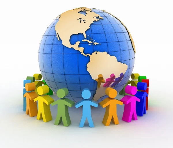 Global communication concept. World partnership. — Stock Photo, Image