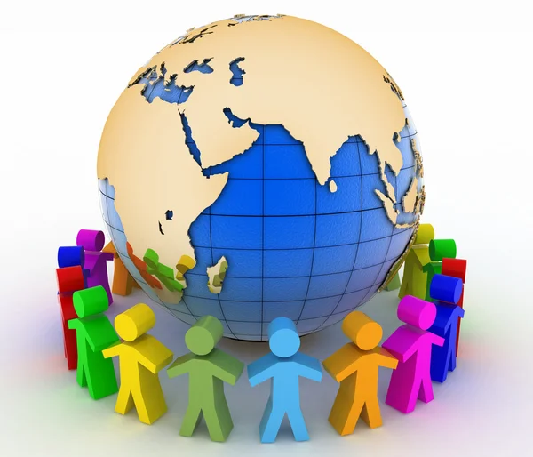 Global communication concept. World partnership. — Stock Photo, Image