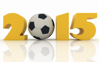 2015 yılı. İzole 3d görüntü