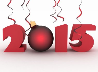 2015 yılı. İzole 3d görüntü